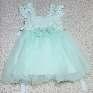 Mint Color Toddler Girl Dress
